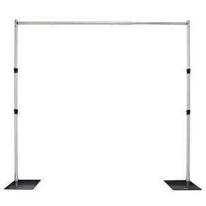 212 MAIN 10x10 ft. Powder Coated Pipe & Drape Room Divider - Adjustable Height VIP Crowd Control Solution with Tool-Free Setup