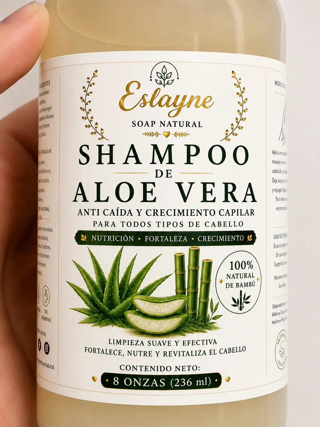 Aloe Vera Strengthening Shampoo | Hair Growth Formula | 8 oz (236 ml)