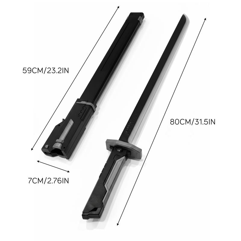 In Stock Spark Edition DKD 31.5" Cyberpunk SparkBlade Lightsaber Toy with Sound & Fog, Eight-Color Streaming Light Effect, Type-C Rechargeable for Rave, Cosplay & Display