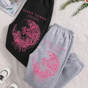Sleep Token Those Eyes Like Fire Pink Sweatpants, Trending Sweatpants For Sleep Token Tour, Cool Design Sweatpants, Metal Music Sweatpants, S.T Merch, Trendy Top Sweatpants, Unisex Cotton Graphic Casual Sweatpants,Gift For Fan,Men and Women, Best Gift SS
