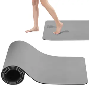 Diatomaceous Stone Bath Mat Large, 48" x 16" Super Absorbent Shower Mat, Non-Slip Quick Dry Bath Mat, Soft & Comfort Touch Washable Bathroom Mats, for in Front of Bathtub, Shower Room