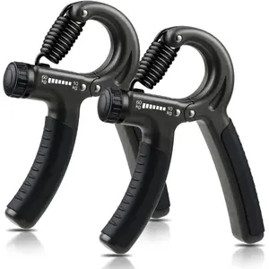 2 Pack Grip Strength Trainer, Hand Grip Strengthener, Adjustable Resistance 22-132Lbs (10-60kg), Forearm Strengthener, Perfect for Musicians Athletes Adjustable Hand