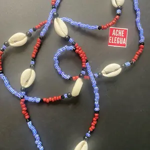 Saint Lazarus Afimaye Handmade Beaded Eleke Necklace by Ache Elegua