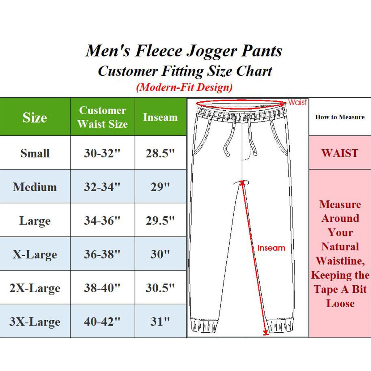 All Seasons Men's Fleece Jogger Lounge Pants