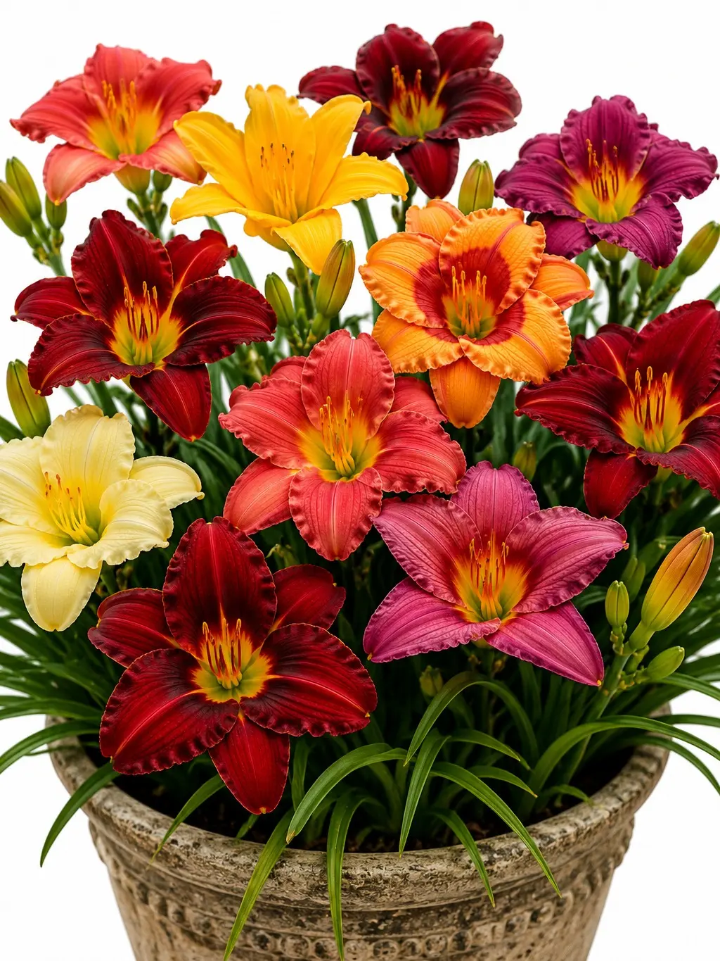 12 Mixed Daylily Bare Roots – Assorted Hemerocallis Perennial Flowers for Planting – Reblooming Hardy Garden Lilies – Easy-Care Landscape Plants