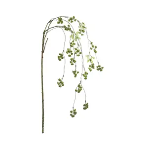 FLOCKED BERRY SPRAY, 28", BROWN