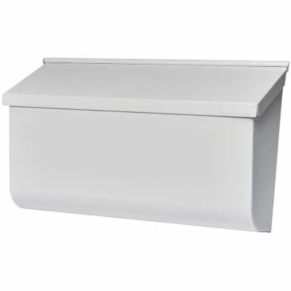 Solar Group White Galvanized Steel Wall Mount Mailbox
