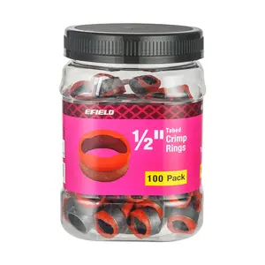 PEX Copper Rings 1/2" , w/End Stop, 100 Pro Pack