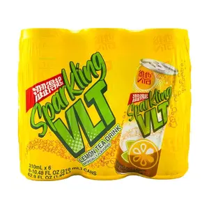Vita Lemon Tea Sparkling Hong Kong Style 310ml x 6 Bottles - Refreshing Citrus Fizz