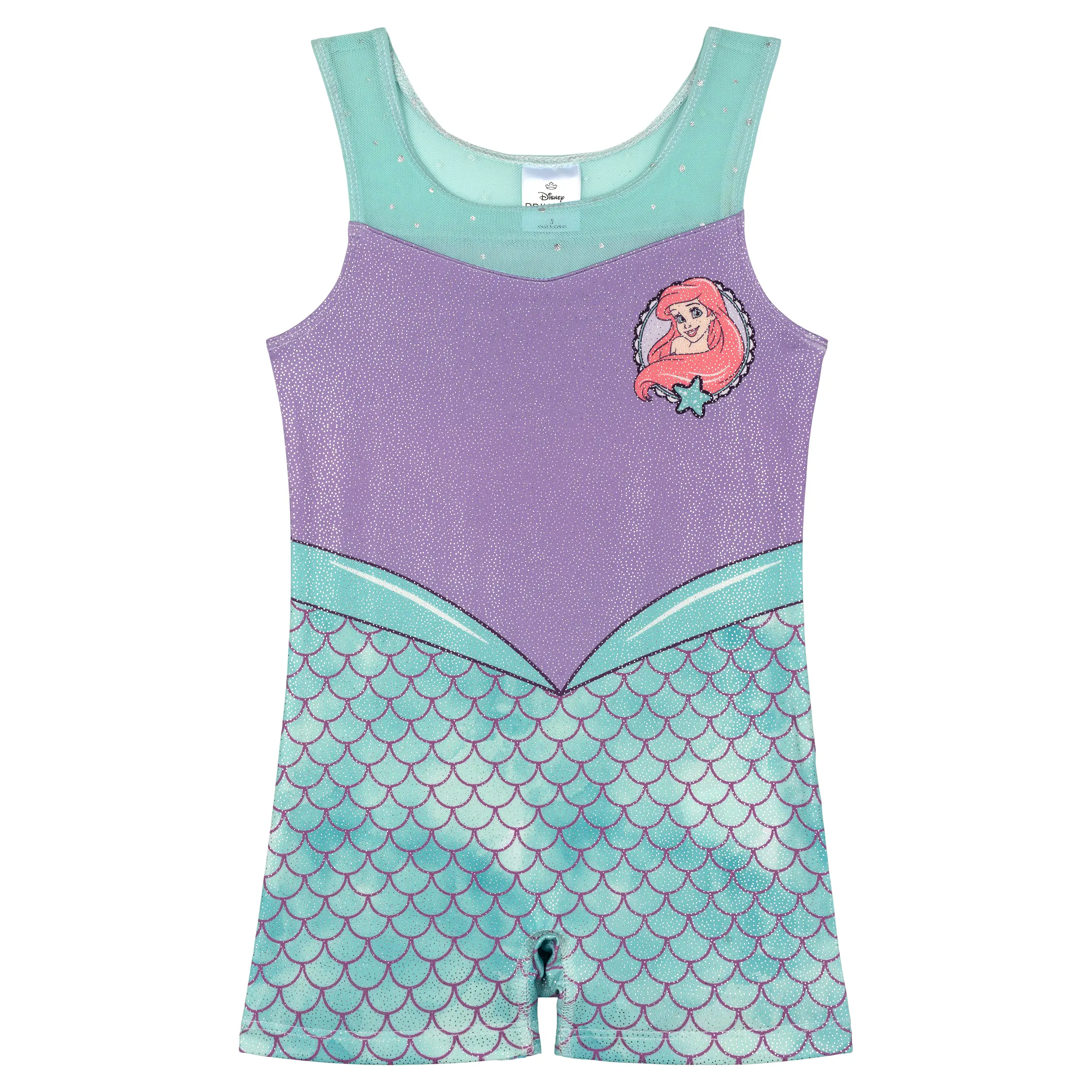Disney Princess Girls' Sleeveless Gymnastics One Piece Romper Toddler to Little Kid