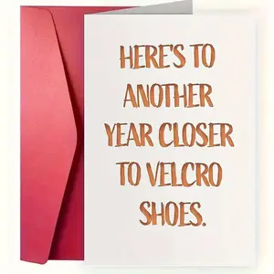 Funny Birthday Card, Custom Message Card, 1 Count Letter Pattern Greeting Card with Envelope, Birthday Gift for Men & Women, Gift Card for Mom, Dad, Husband, Wife