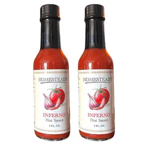 Homestead's Inferno Duo Double Flavor Kosher Gluten Free Vegan Hot Sauce Dip 2 Pack 5 FL OZ Each - Perfume