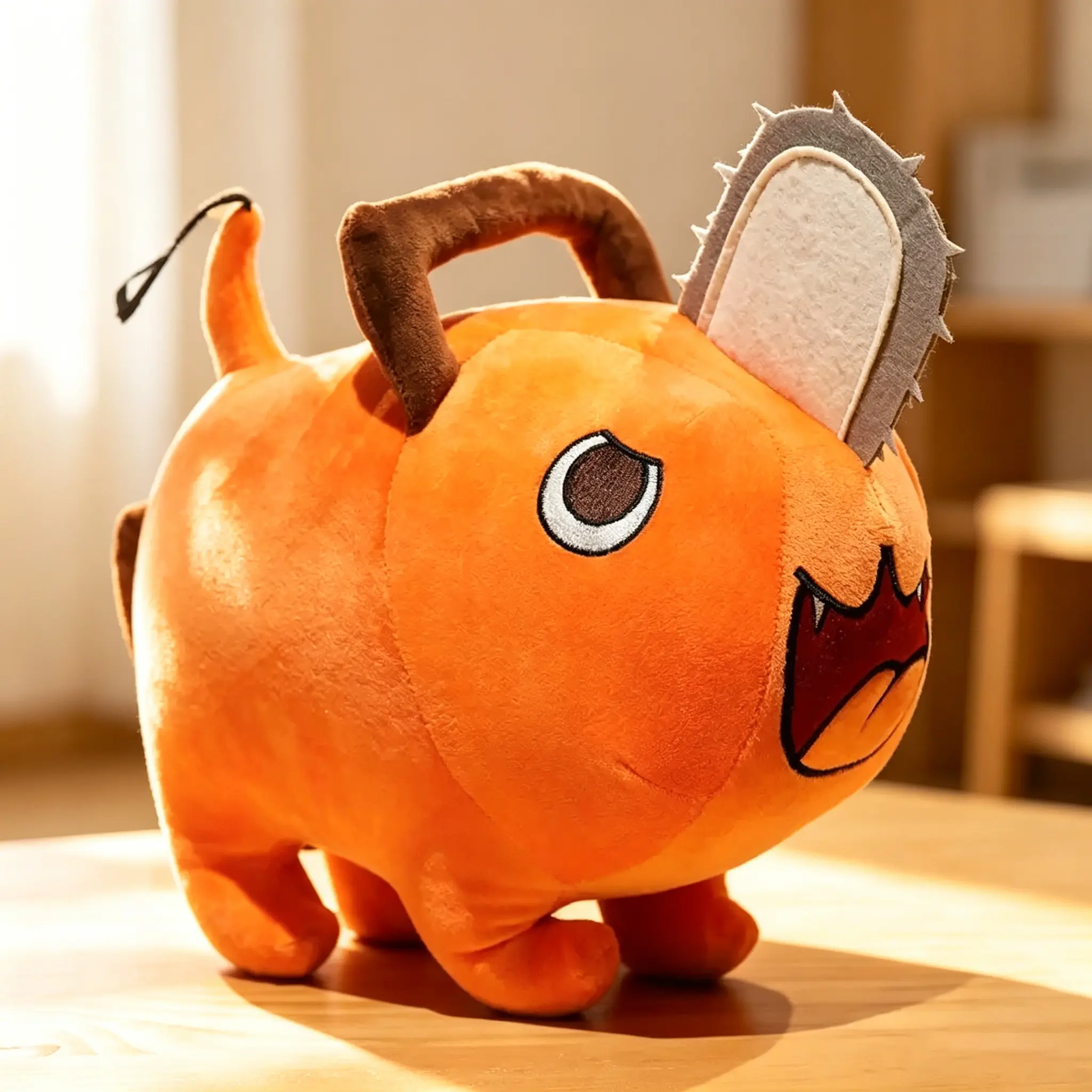 40cm / 15Inch Chainsaw Man Pochita Plush Toy, Soft Anime Cosplay Merch Pillow, Cute Demon Styling Fashion Accessory for Fans