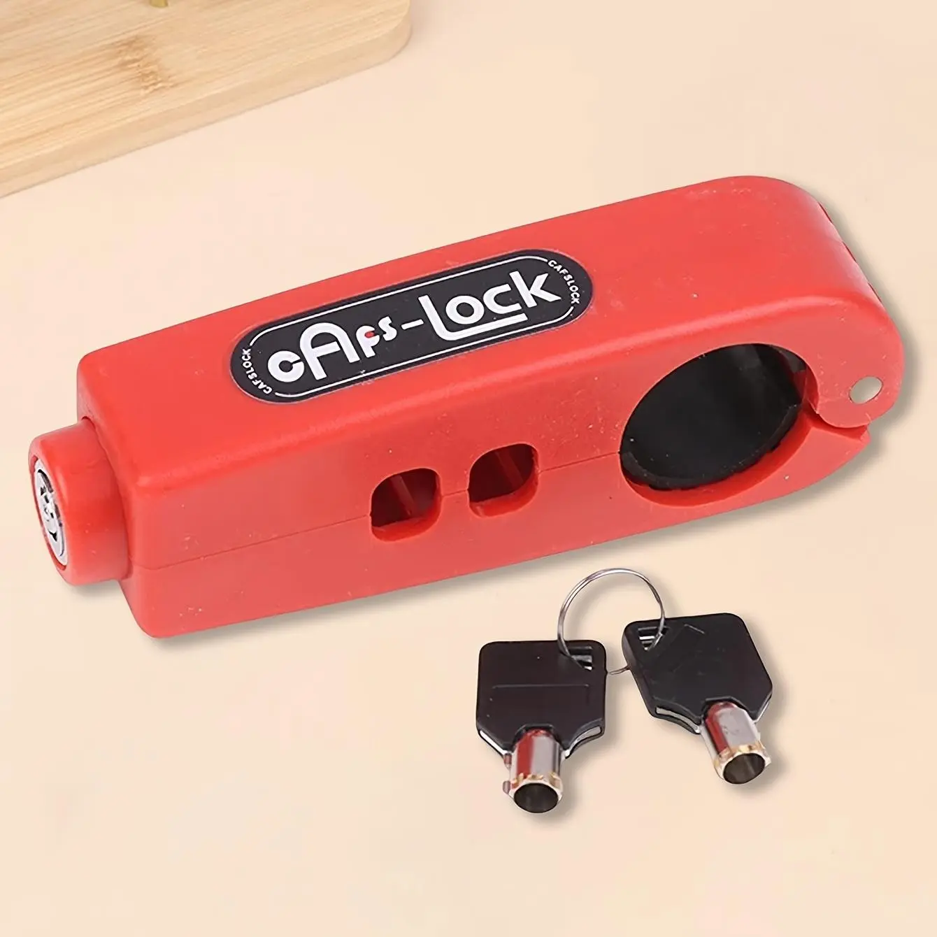 Universal Anti-Theft Handle Lock for Electric Bikes, Motorcycles, Scooters, Vehicle, Durable Plastic Brake and Throttle Lock, Key Included, Blue Design, Anti Theft Locks