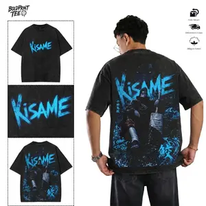 Menswear Naruto Kisame 'Akatsuki' Shark Graphic Short-Sleeve Tee - Vintage Y2K Streetwear, Casual T-Shirt Outfit, Guys' Gift