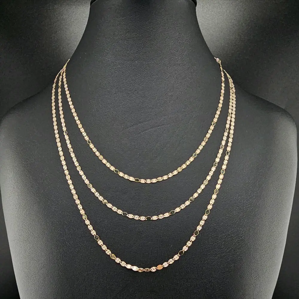 14k Solid Gold Chain, Dainty Minimalist Design for Daily Wear, Unisex Fine Jewelry Accessory