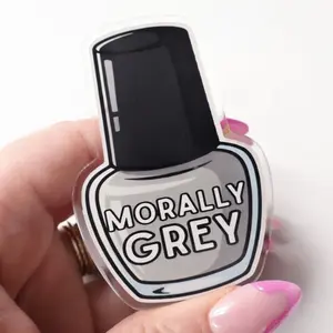 Dark Romance Morally Grey Nail Polish MagSafe Phone Grip, Cute Magnetic Phone Holder, Adorable GripTok, Gift For Her mount accessories Foldable Wireless pop socket Library Card