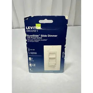 Leviton SureSlide Dimmer Light Switch Universal White 6674-P0W