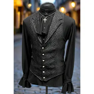 ARISTOCRAT VEST - DIAMOND PATTERN - BLACK TAPESTRY