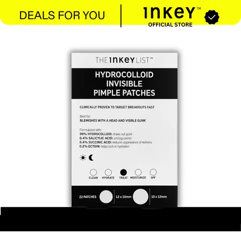 The INKEY List Hydrocolloid Invisible Pimple Patches - Acne Treatment with Salicylic Acid