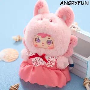 ANGRYFUN Ocean Party Plush Blind Boxes – Cute Sea Creature Keychain Figures Mystery Collectible Plush Toy Birthday Gift Single Box (Free Random Cute Acrylic Keychain)