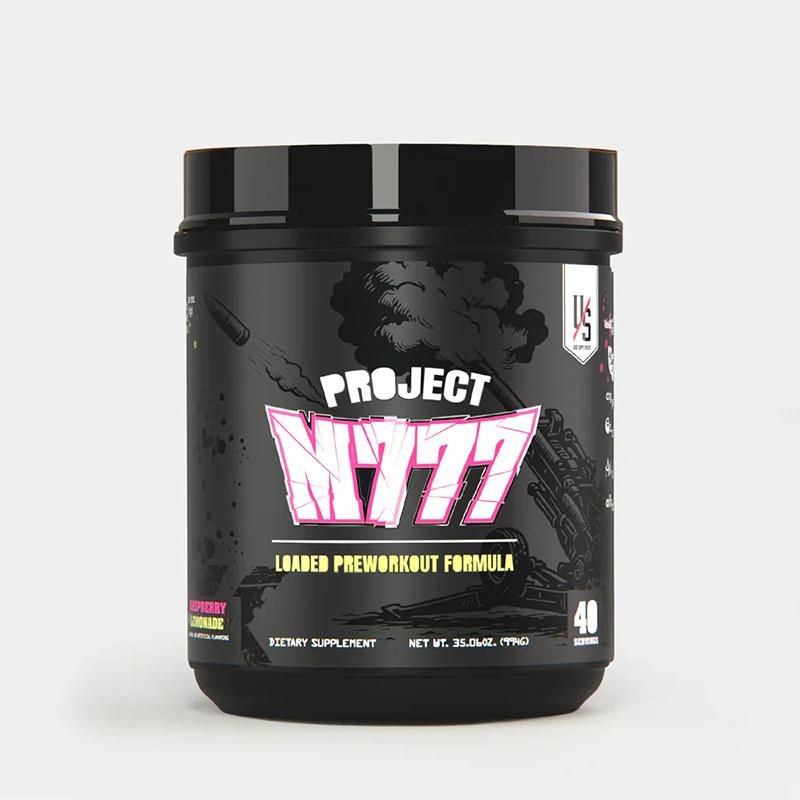 UXO Supplements Project M777 Preworkout Raspberry Lemonade 35.04oz 40 Servings High Stim Energy Focus and Pump for Extreme Gym Enthusiasts