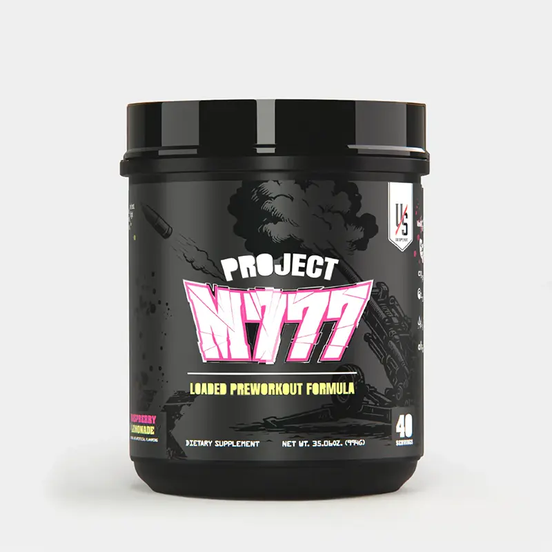 UXO Supplements Project M777 Preworkout Raspberry Lemonade 35.04oz 40 Servings High Stim Energy Focus and Pump for Extreme Gym Enthusiasts