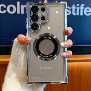 Electroplated Four-Corner Airbag Cover for Samsung Galaxy S25 S24 S23 S22 S21 Ultra FE Note 20 Plus A16 A56 A36 A26 Shockproof Full Coverage Phone Case with Lens Protector Cellphone Acrylic