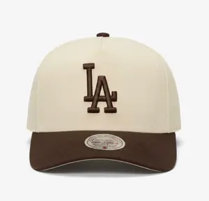 Mitchell & Ness Dodgers Two-Tone Snapback Hat Cream | baseball cap | snapback | vintage style | MLB | adjustable | team hat | classic | dad hat | Trendy Hat 2026 | Streetwear Headwear | Fashion Cap | Summer Hat | Outdoor Cap | Sun Hat | Statement Hat