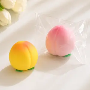 Peach Squishy Stress Balls, Slow Rising Soft Squeeze Toys, Realistic Non-Sticky Matte Peach Fidget Toys for Anxiety Relief, Sensory Toys, Cute Fruit Squishies