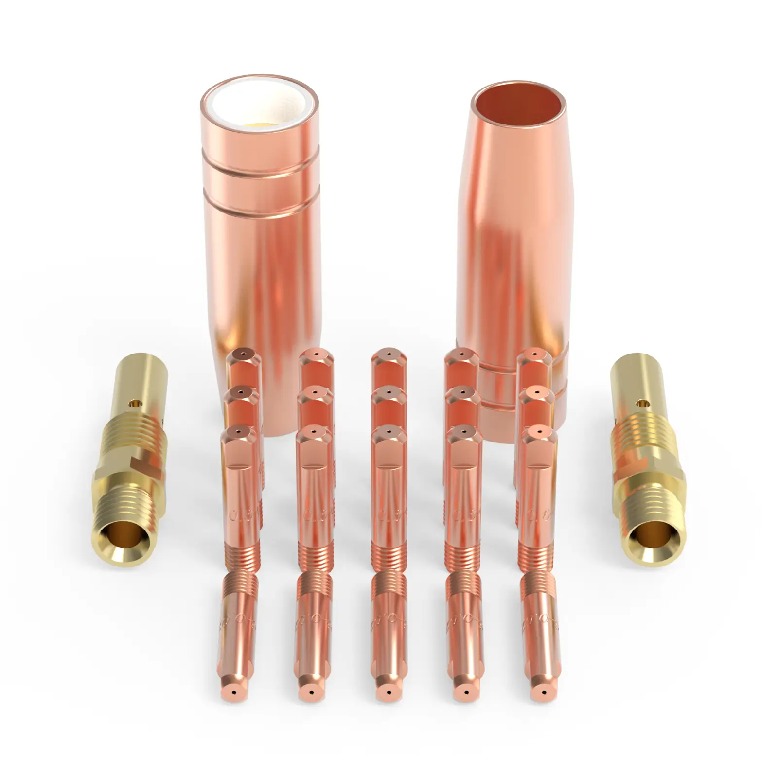 YESWELDER YW-100L Series MIG Welding Gun Consumable Kit | .023"/.030"/.035" Contact Tips, Nozzles & Diffusers for Lincoln Magnum 100L & Tweco Mini/#1