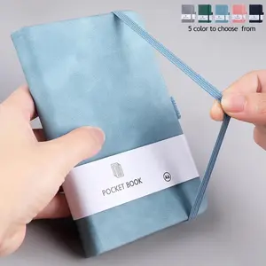 A7 Pocket Notebook, 1 Count Mini Notebook with Pen Holder, Portable Diary Notebook, Stationery Supplies for Home School Office
