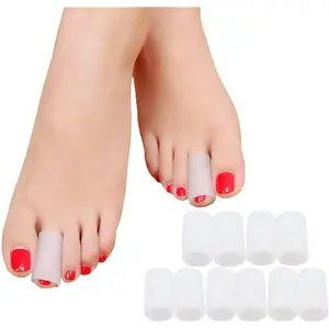 Toe Sleeves, Toe Protectors, 10 Pack Toe Tube Pads for Hammer Toe,Stubbed Toe,Corns, Calluses Protect