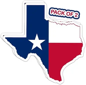 (2pcs)Texas Flag Sticker – Vinyl Sticker for Car, Truck, and Van – Indoor and Outdoor for Adults, Cat Vinyl Decals Laptop Water Bottle Car Scrapbook Sticker  2″ x 2″, 3″ x 3″, 4″ x 4″, 5″ x 5″, and 6″ x 6″