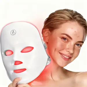 2026 New 7 Color Light Mask, Home Photon Skincare Beauty Mask, Facial Beauty Instrument, Anti-Wrinkle Acne Treatment, USB Charging, Facial Therapy for Women & Young Girls, Facial Beauty Machine, LED Mask