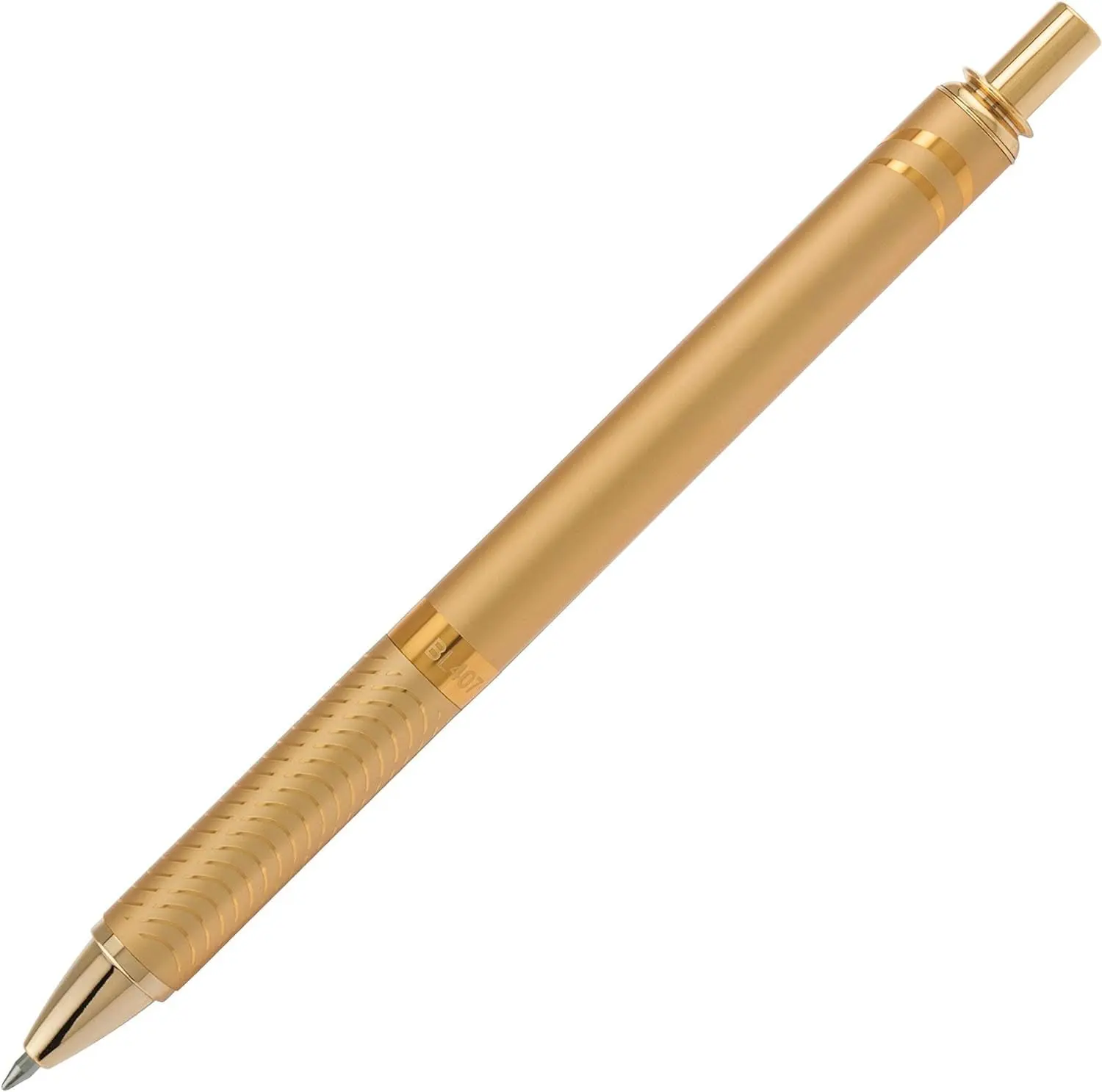 Energel Alloy Retractable Gel Pen, Gold Barrel, Black Ink, Includes Gif Box (BL407XABX)