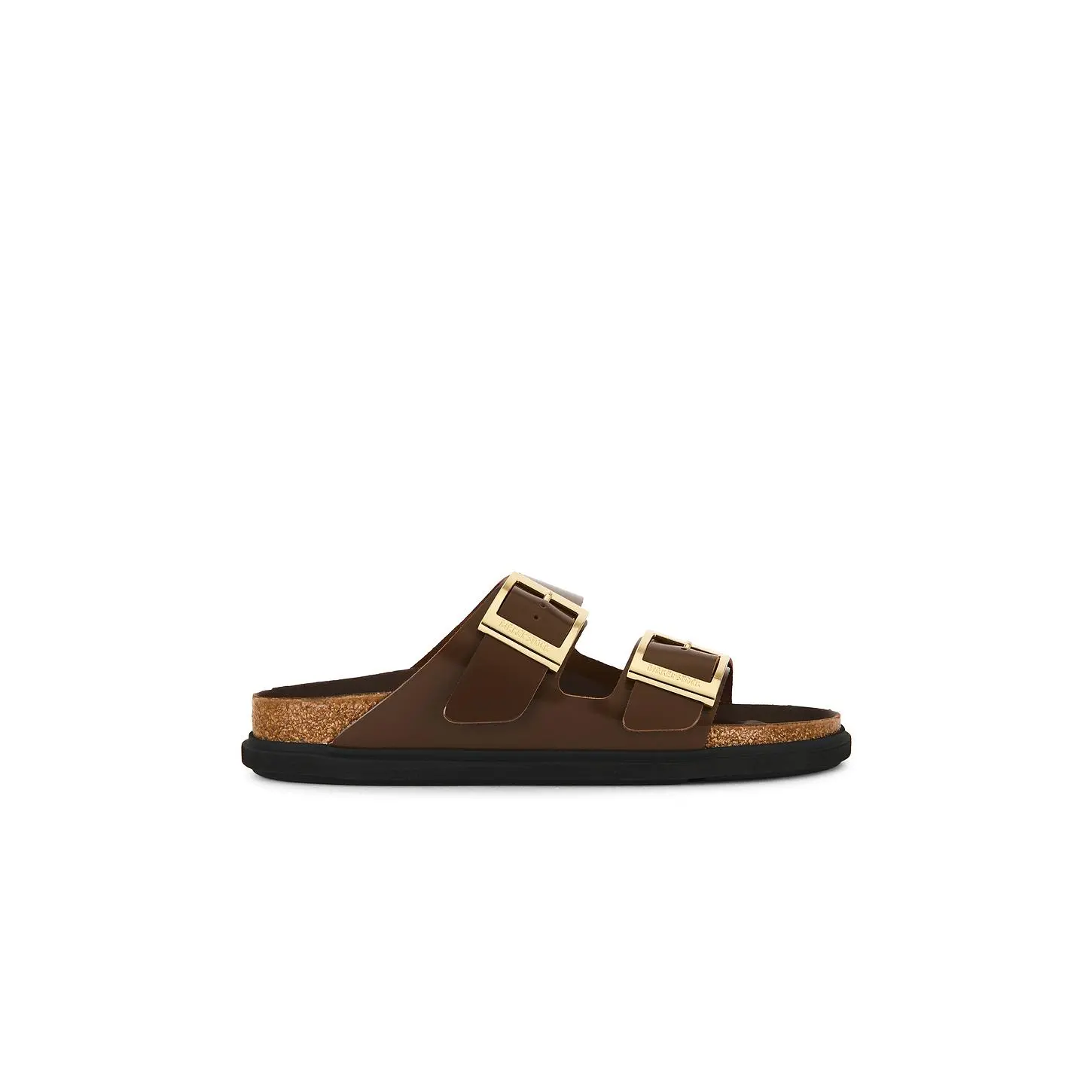 BIRKENSTOCK Arizona Droplet Buckle High Shine Sandal in Carafe