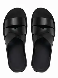 Men's Summer Cross-Strap New Soft Sole Sandals for Beach Vacation Comfortable Anti-Slip Fashion Casual Indoor/Outdoor One-Strap Slippers