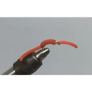 Beadhead Squirmy Worm Red- 12 Pack- Beadhead Nymph Fly Fishing Lures- Strike Fly Company