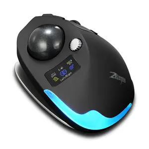 Wireless Mouse – 2.4GHz + Bluetooth Dual Mode Connection, 8 Programmable Buttons, 8000 CPI Adjustable, Trackball Design, with Display Screen, Ergonomic Tilt Angle, For Windows, macOS, Android, Linux