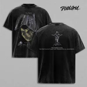 Death Stranding - Higgs art Horror game Double Printed Unisex Washed TShirt, Streetwear Crew Neck Graphic TShirt Menswear Tops Clothes Cotton