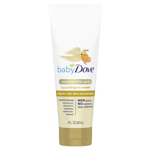 Baby Dove Sensitive Melanin-Rich Cream Newborn Hypoallergenic Nourishing Moisturizer, 8 Oz Unilever