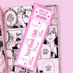 Yaoi Book Club Bookmark | Glossy Laminated Double-Sided | BL Manga Gift | Fujoshi Stationery