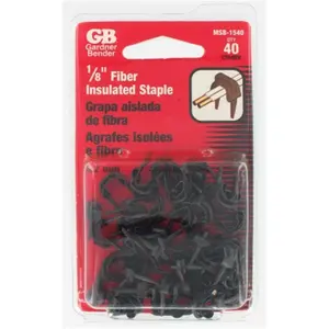 212 MAIN Gardner Bender MSB-1540 Black Insulated Staples, 40-Count, .19 in., for Bell Wiring (Sailing & Water Sports Applications)