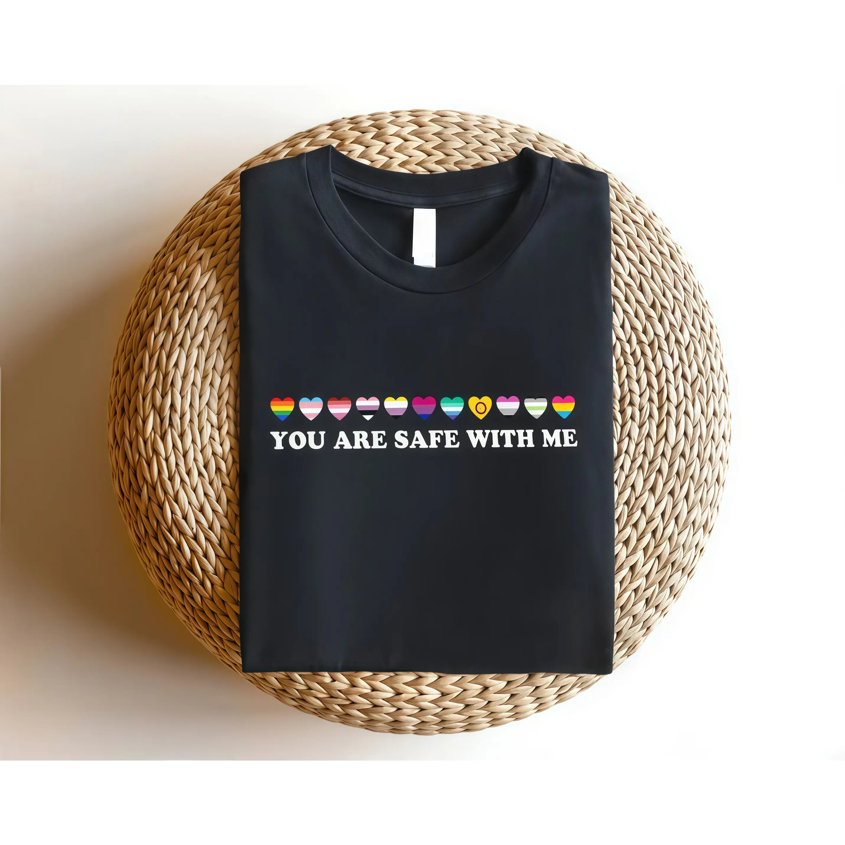 “You Are Safe With Me” T-Shirt, Rainbow T-Shirt, Pride Sweatshirts, Classic Pride Flag T-Shirt/Sweatshirt