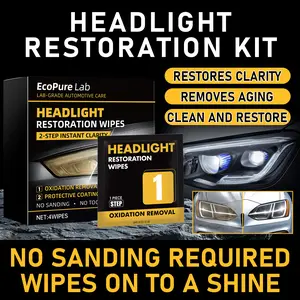 EcoPure Lab Headlight Restoration Wipes Kit