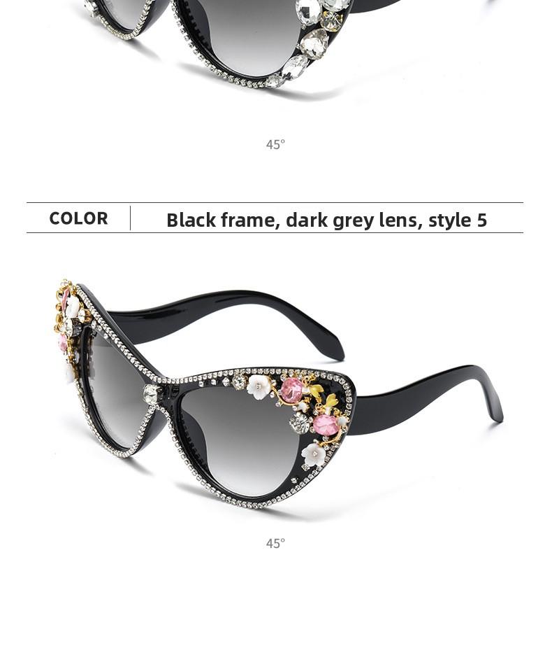 Fashion Cat Eye Rhinestone Sunglasses
