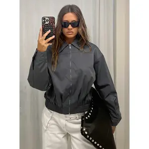 Call You Up Bomber Jacket Charcoal