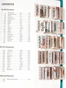 Laminated Bible Tabs for Women & Men - Large Print Tabs for Study Bibles, Boho Theme for Easy Navigation and Quick Reference - Easy-to-Read and Apply Tabs for All Ages