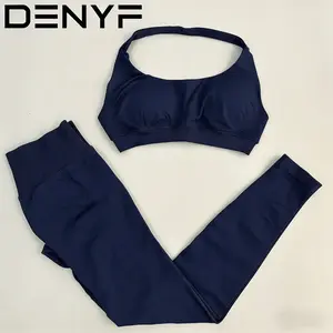 Vibe Outdoor Womens 2 Piece Seamless Sculpting Set, Sports Bra & High Waist Leggings Athleisure